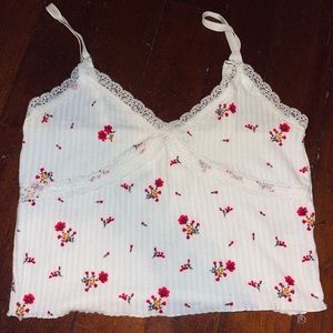 Graphic and Lace Tank tops